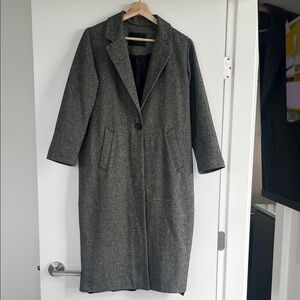 Gucci Gray Long Wool-Blend Overcoat
